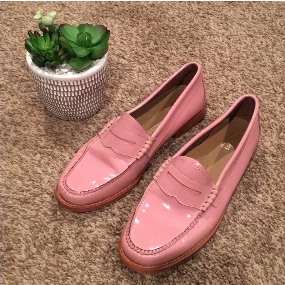 GH Bass pink penny loafers